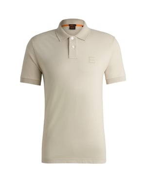 Heren Boss Hbo Passenger Premium Design Poloshirt in Licht Beige