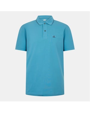 Men's C.P. Company Polo Shirt in Aegean Blue 815