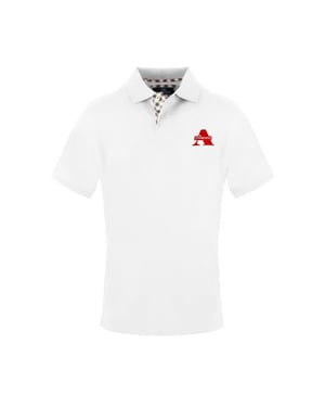 Men's Aquascutum Collared Neck Short Sleeve Polo Shirt in White