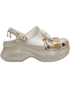 Women's Crocs Bedazzled Platform Shuv Clogs in Quartz