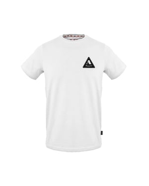 Men's Aquascutum Regular Fit Crew Neck Short Sleeve T-Shirt in White