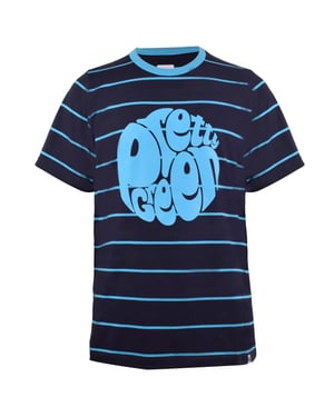 Men's Pretty Green Capella Crew Neck Regular Fit T-Shirt in Blue