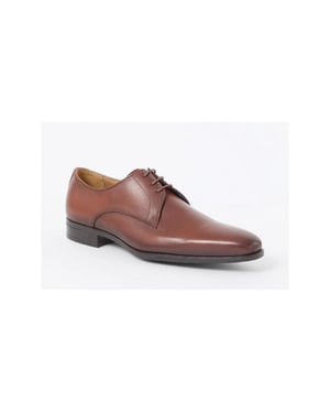 Giorgio 38202 bruin leren veterschoen met rubber zool