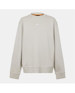 Men's Boss Wesmallcrew Crew Sweater in Light Beige