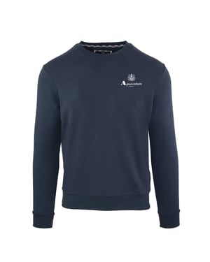 Men's Aquascutum Crew Neck Long Sleeve Regular Fit Sweatshirt in Navy