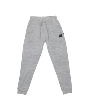 Men's Aquascutum Solid Patterned Tapered Fit Slim Joggers in Grey