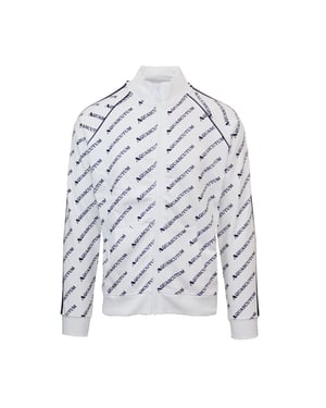 Men's Aquascutum Funnel Neck High Collar Raglan Sleeve Sweatshirt in White
