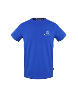 Men's Aquascutum Crew Neck Short Sleeve Jersey T-Shirt in Sky