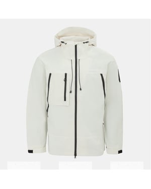 Men's Firetrap Windproof Hooded Long Sleeve Windbreaker in White