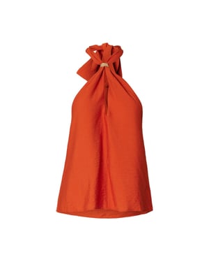 Selected Femme slflisa sl halterneck top b 16101442 potters clay