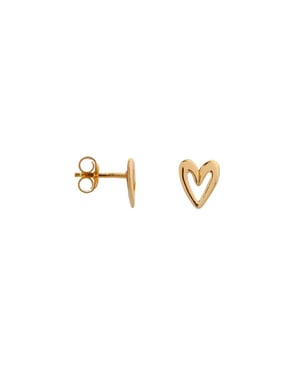 Label Kiki K.z.103.1 drawn heart studs