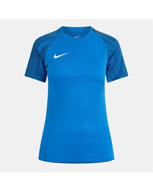 Women's Nike Df Academy Regular Fit Raglan Sleeve Crew Neck Competition T-Shirt in Royal Blue/Wht