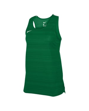 Women's Nike Scoop Neck Sleeveless Jersey Singlet in Pine Green