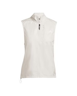 Women's adidas Zipped Pocket Funnel Neck Sleeveless Vest in White
