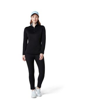 Women's Callaway Zipped Pocket Funnel Neck Raglan Sleeve Sweatshirt in Caviar