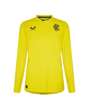 Men's Castore V Neck Long Sleeve Regular Fit T-Shirt in Yellow