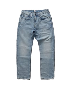 -1 Nordic Jeans Sky blue basic relaxed leg deep blue denim