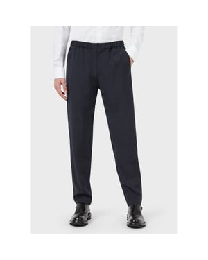 Men's Emporio Armani EA7 Str Lg Trousersrs in Navy Blue