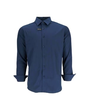 Men's Scotch and Soda Oxford Long Sleeve Shirt Collar Shirt in Navy