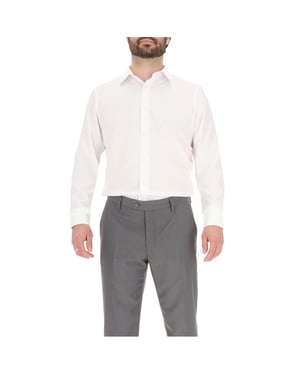 Men's Scotch and Soda Oxford Long Sleeve Shirt Collar Shirt in White