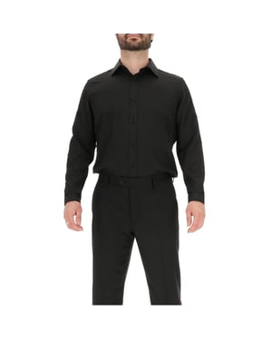 Men's Scotch and Soda Oxford Long Sleeve Shirt Collar Shirt in Black