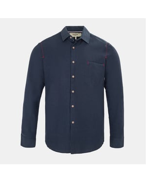 Men's Firetrap Plain Shirt in Navy