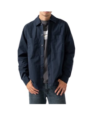 Men's Boss Collared Neck Long Sleeve Regular Fit Shirt in Dark Blue