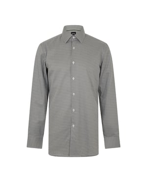 Men's Boss Hank Kent Oxford Shirt, Comfortable Regular Fit in Dark Green