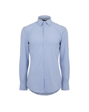 Men's Boss Long Sleeve Regular Fit Shirt in Past Blue