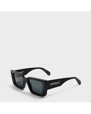 Accessoires Off White Savannah Vierkante Volle Rand Zonnebril in Zwart/Donkergrijs