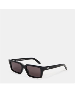 Accessories Off White Warren Rectangle Full Rim Sunglasses in Black/Dark Grey