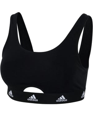 Women's adidas Active Comfort Cotton Scoop Bralette in Black