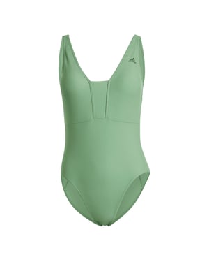 Women's adidas Iconisea One Piece Swimsuit in Green