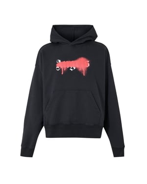 Men's Palm Angels Hoody in Black Red