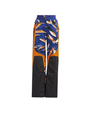 Women's adidas Abstract Patterned Regular Fit Ski Pants in Mystery Ink