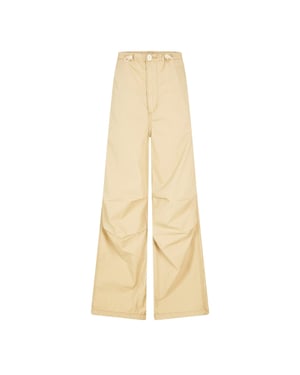 Women's Levis Solid Patterned Wide Parachute Pants in Safari
