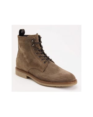 Giorgio 36402 bruine suède veterboots met rubber zool