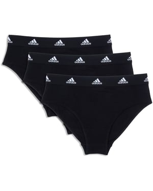 Women's adidas 3 Pack Active Comfort Cotton Brief in Black