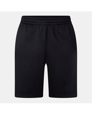 Men's Off White Logo Sweat Shorts with Elasticated Waistband in Black/White