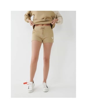 Women's True Religion HS Lounge Sweat Shorts in Travertine