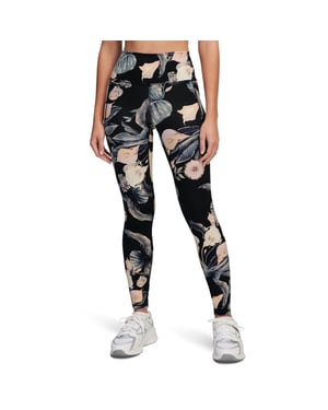 Women's Under Armour Meridian Floral Patterned Leggings in Black