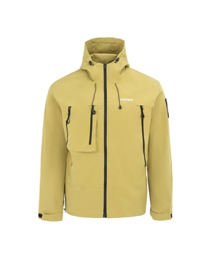 Men's Firetrap Windproof Hooded Long Sleeve Windbreaker in Yellow