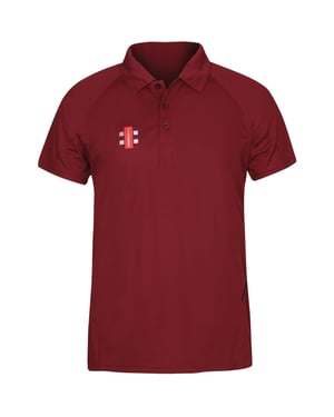 Men's Gray Nicolls Matrix Athletic Regular Fit Shirt in Maroon