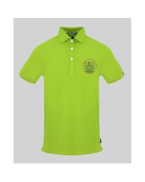 Men's Aquascutum Collared Neck Short Sleeve Polo Shirt in Lime