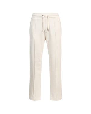 Men's Boss Locsin Solid Patterned Straight Pants in Open White
