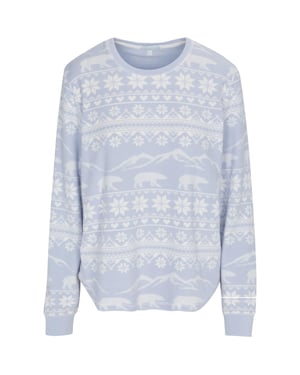 Women's PJ Salvage Salvage Snowflake Shirt in Hellblau