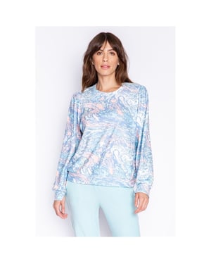 Women's PJ Salvage Salv Tie Die Watercolour Shirt in Multicolour
