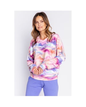 Women's PJ Salvage Salv Tie Die Shirt in Multicolour