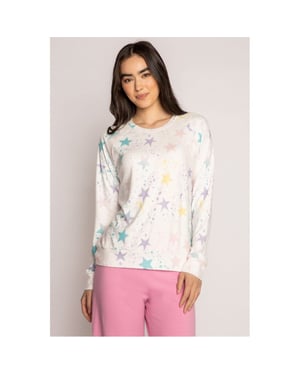 Women's PJ Salvage Salvage Starry Shirt in Off-White