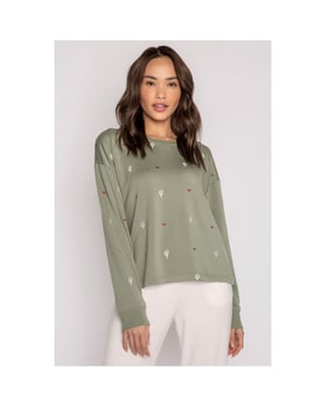 Women's PJ Salvage Salvage Olive Shirt in Hellgrün